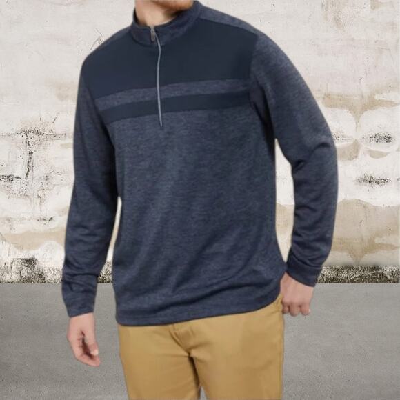 Bollé Mens Performance 1/4 Zip Long Sleeve Pullover Blue - Size Large - Picture 1 of 5